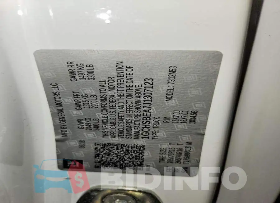 1GCHSBEA7J1307123 Photo# 12