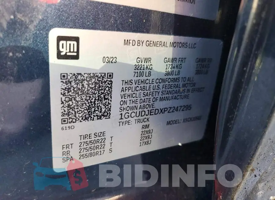 1GCUDJEDXPZ247295 Photo# 12