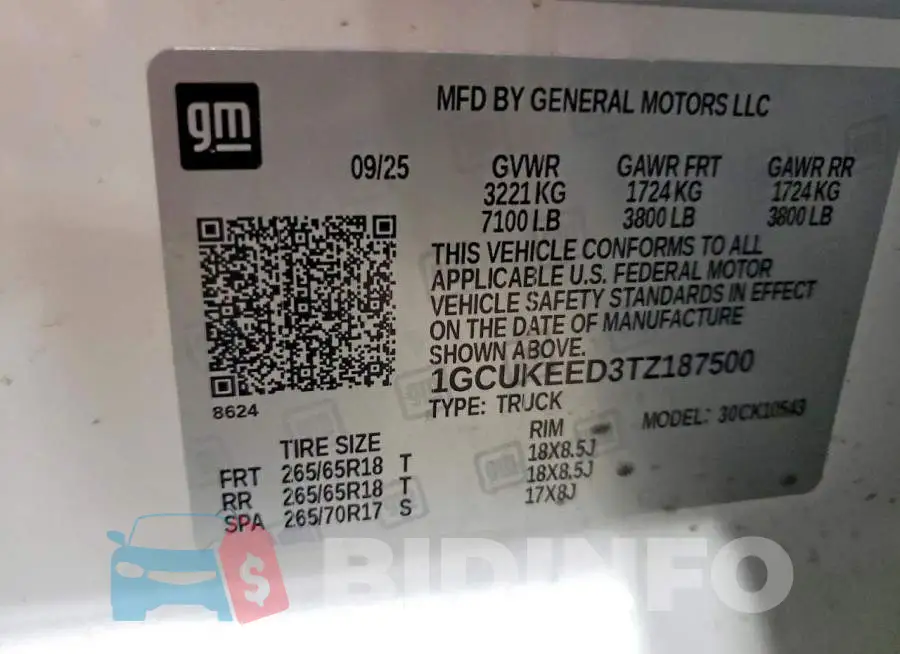 1GCUKEED3TZ187500 Photo# 13