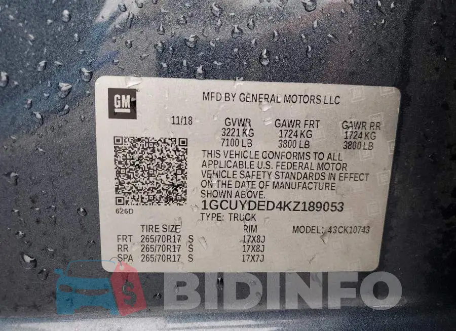 1GCUYDED4KZ189053 Photo# 12