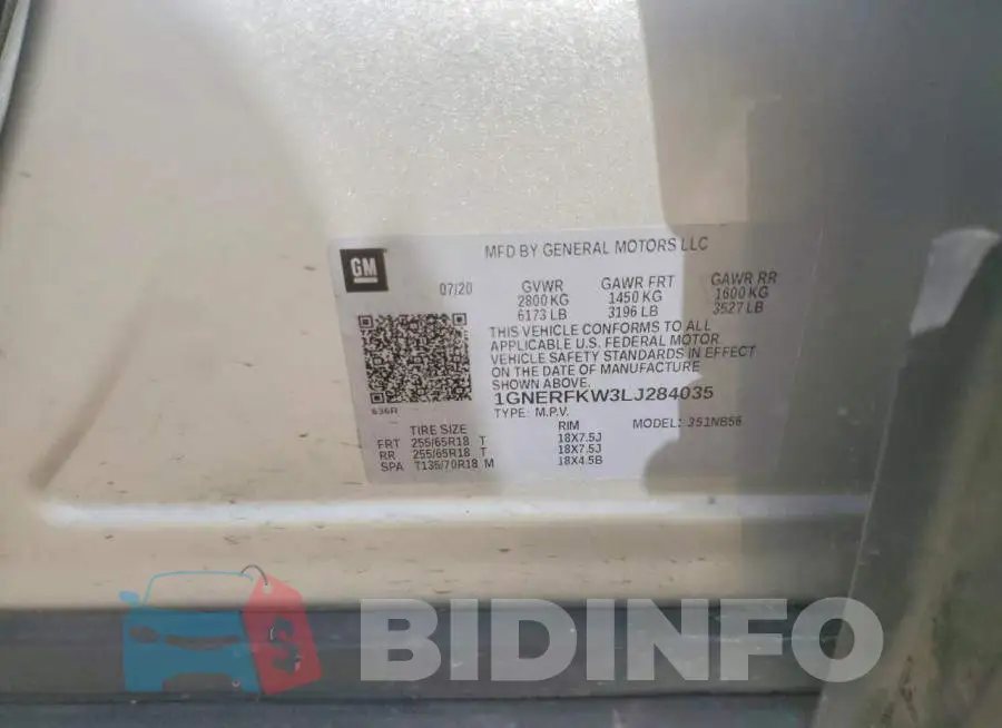1GNERFKW3LJ284035 Photo# 13