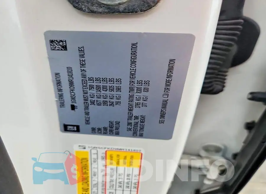 1GNSCFKD9MR141810 Photo# 13