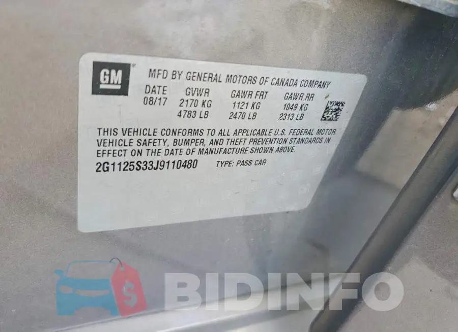 2G1125S33J9110480 Photo# 12