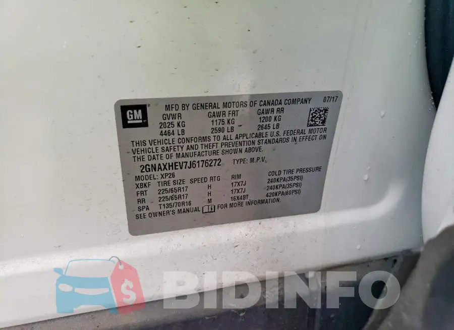 2GNAXHEV7J6176272 Photo# 12
