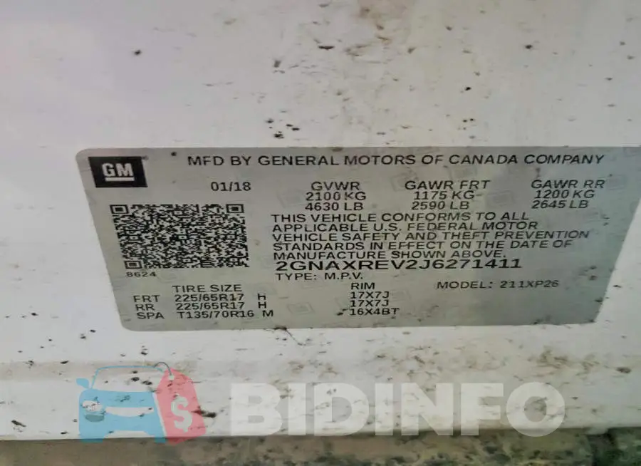 2GNAXREV2J6271411 Photo# 13