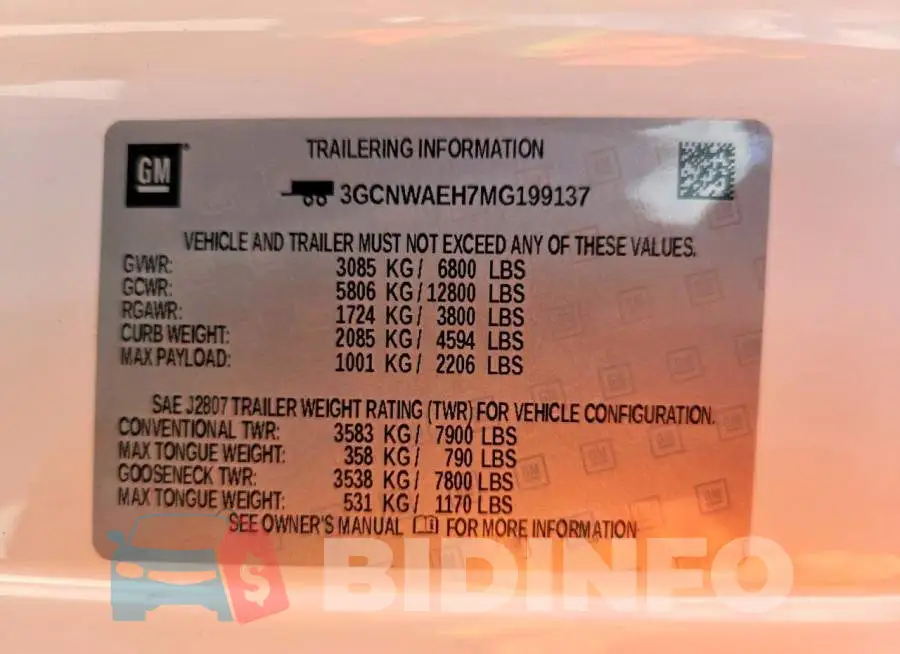 3GCNWAEH7MG199137 Photo# 12