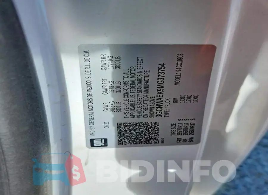 3GCNWAEK9MG373754 Photo# 12