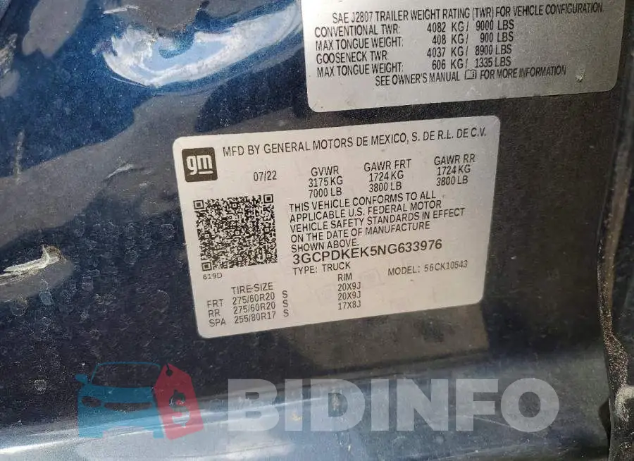 3GCPDKEK5NG633976 Photo# 12