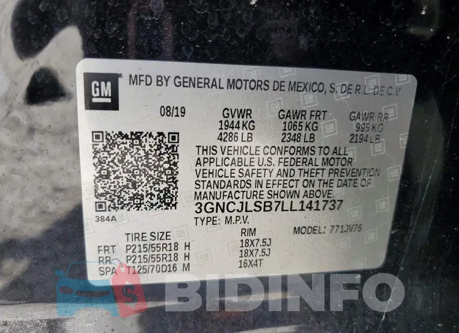 3GNCJLSB7LL141737 Photo# 12