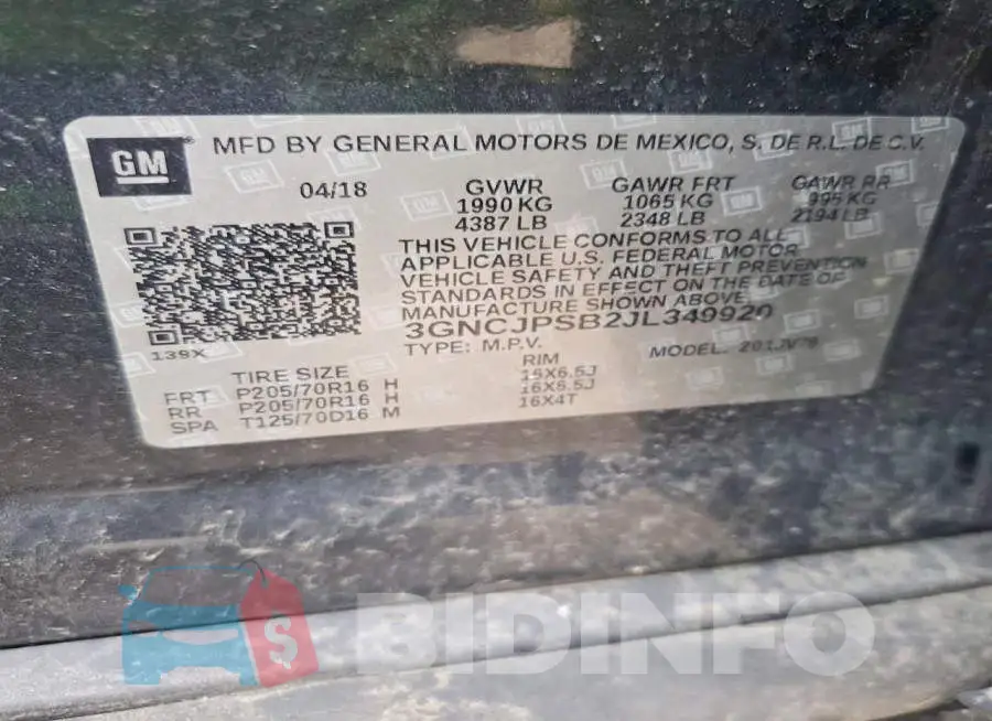 3GNCJPSB2JL349920 Photo# 13