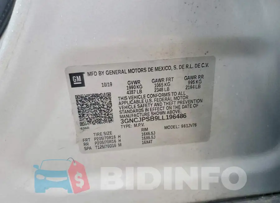 3GNCJPSB9LL196486 Photo# 13