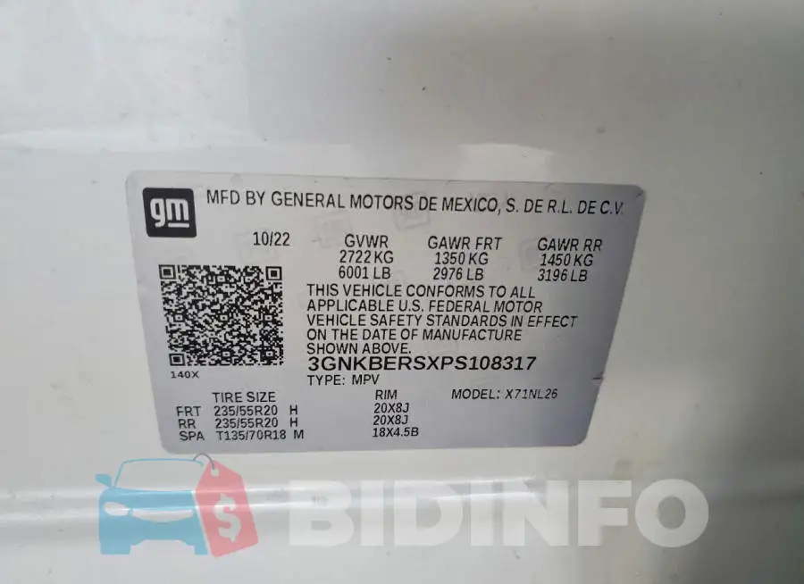 3GNKBERSXPS108317 Photo# 12