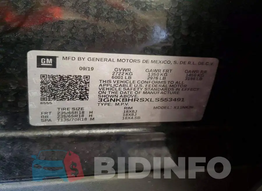 3GNKBHRSXLS553491 Photo# 14