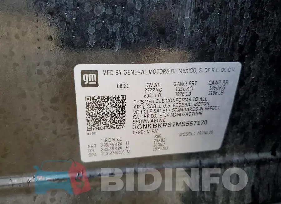 3GNKBKRS7MS567170 Photo# 13
