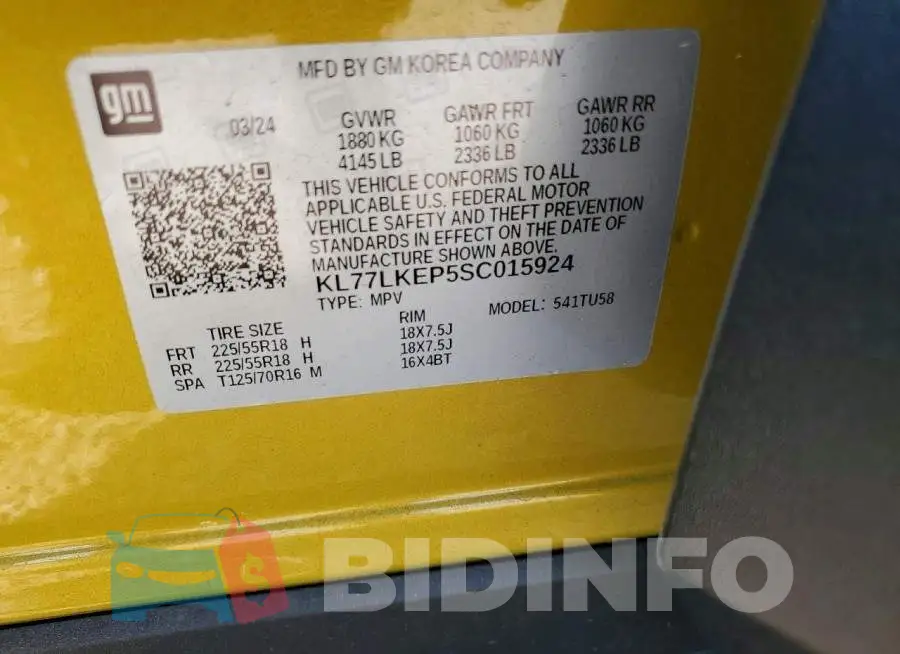 KL77LKEP5SC015924 Photo# 13