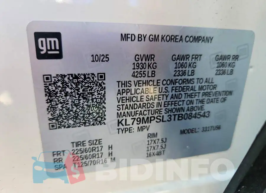 KL79MPSL3TB084543 Photo# 14