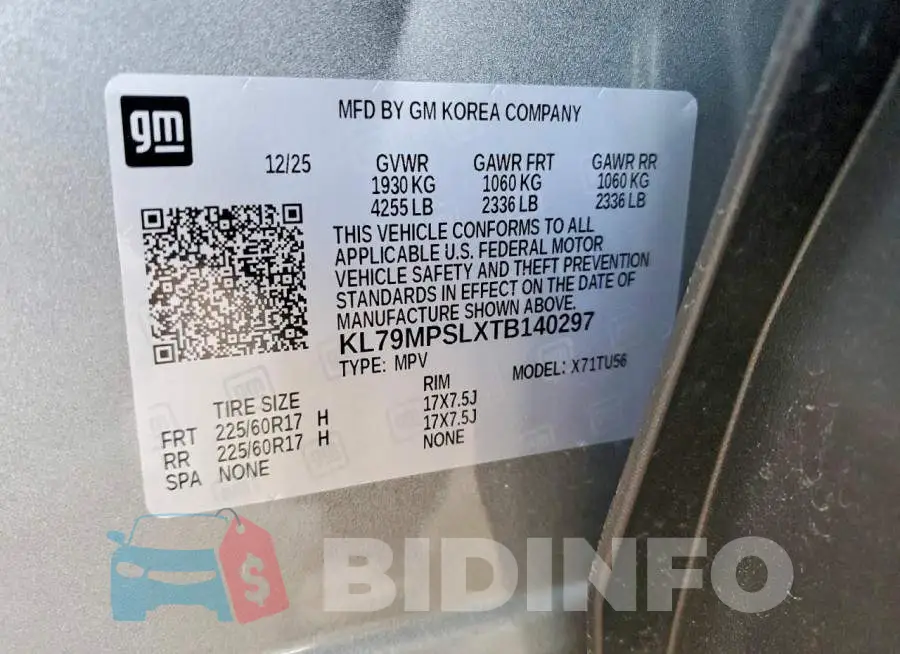 KL79MPSLXTB140297 Photo# 12