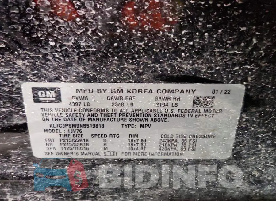KL7CJPSM9NB519818 Photo# 13