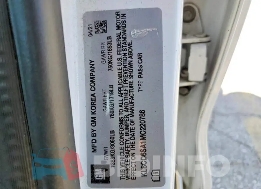 KL8CD6SA1MC220786 Photo# 12