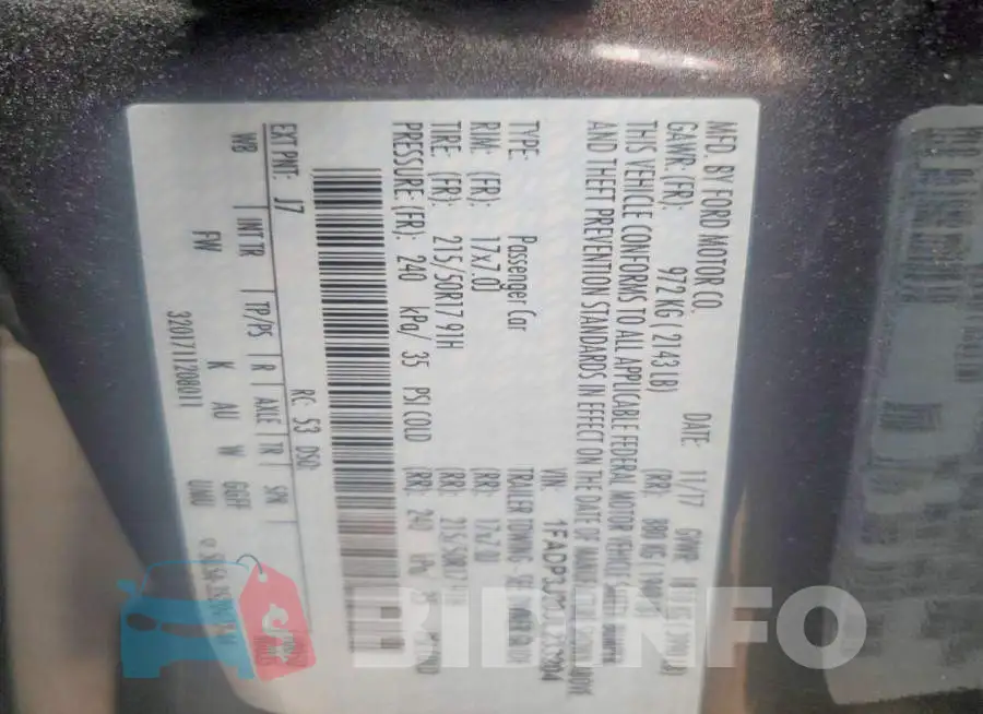 1FADP3J20JL233204 Photo# 12