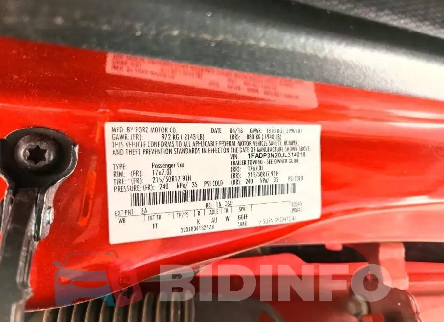 1FADP3N20JL314018 Photo# 12