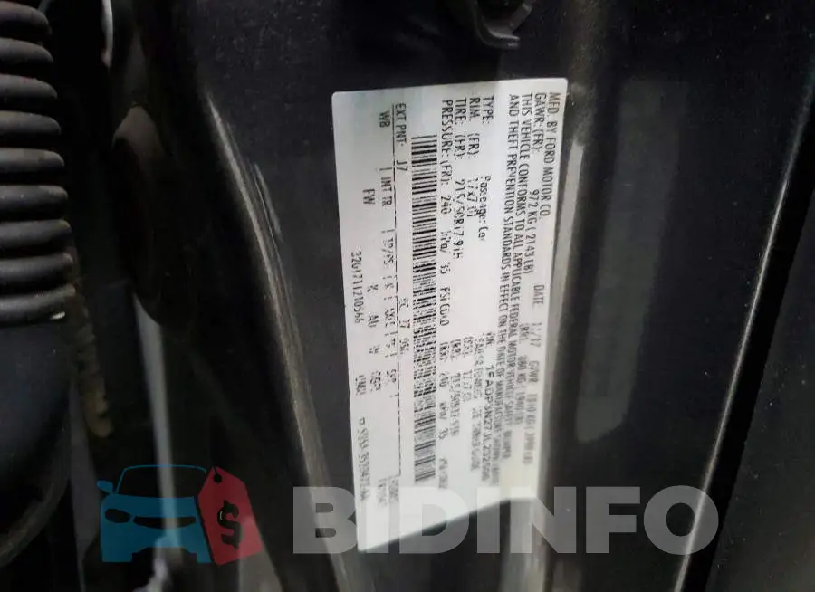 1FADP3N27JL232500 Photo# 12