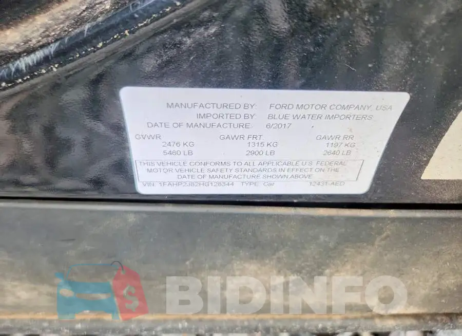 1FAHP2J82HG128344 Photo# 13