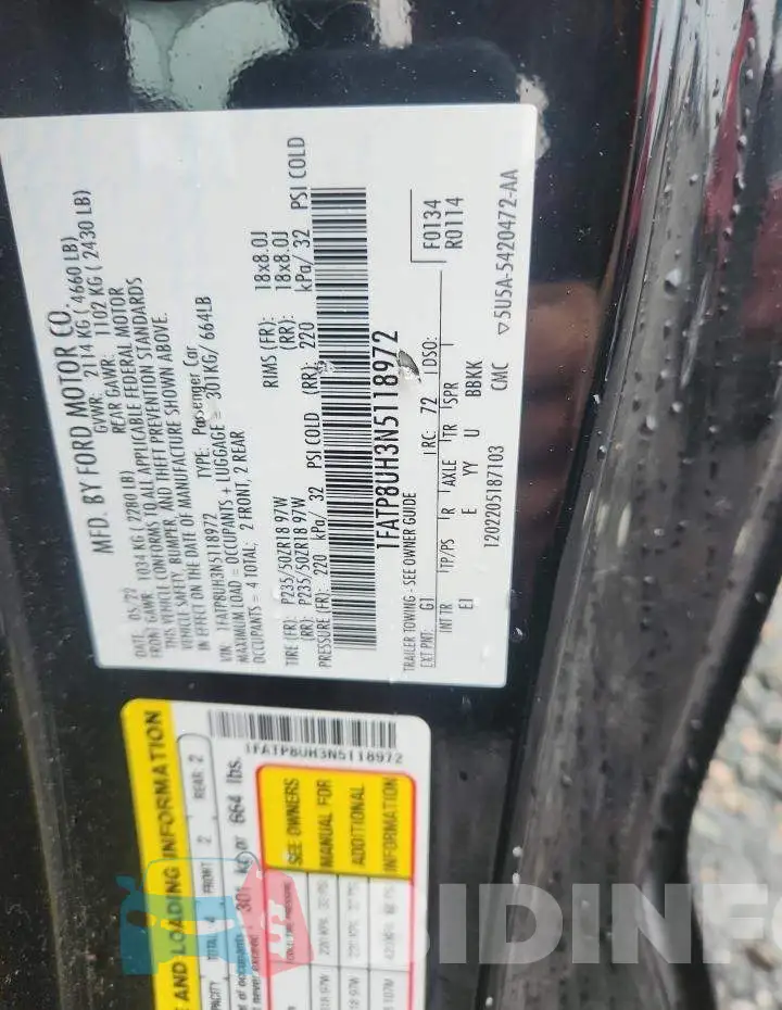 1FATP8UH3N5118972 Photo# 12