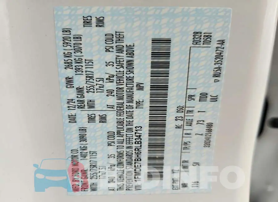 1FMDE7BH6RLB34713 Photo# 13