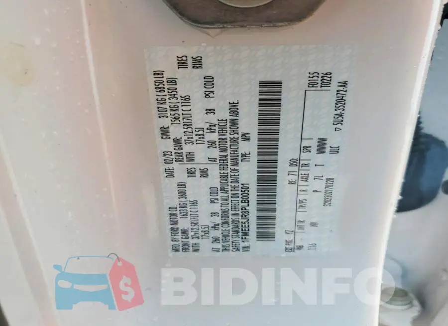 1FMEE5JR8PLB00501 Photo# 13