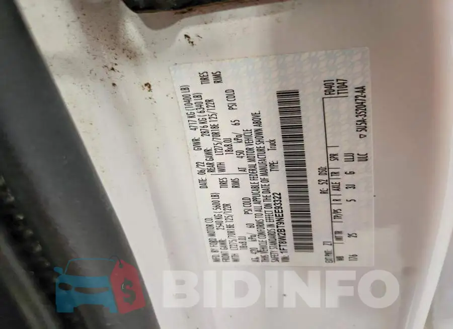 1FT8W2BT9NEE93322 Photo# 12