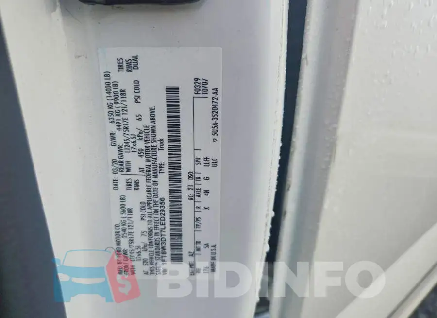 1FT8W3DT7LED29356 Photo# 13