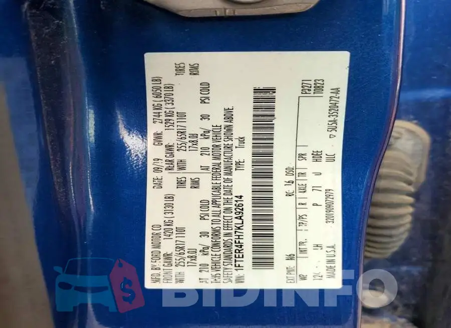 1FTER4FH7KLA92614 Photo# 12