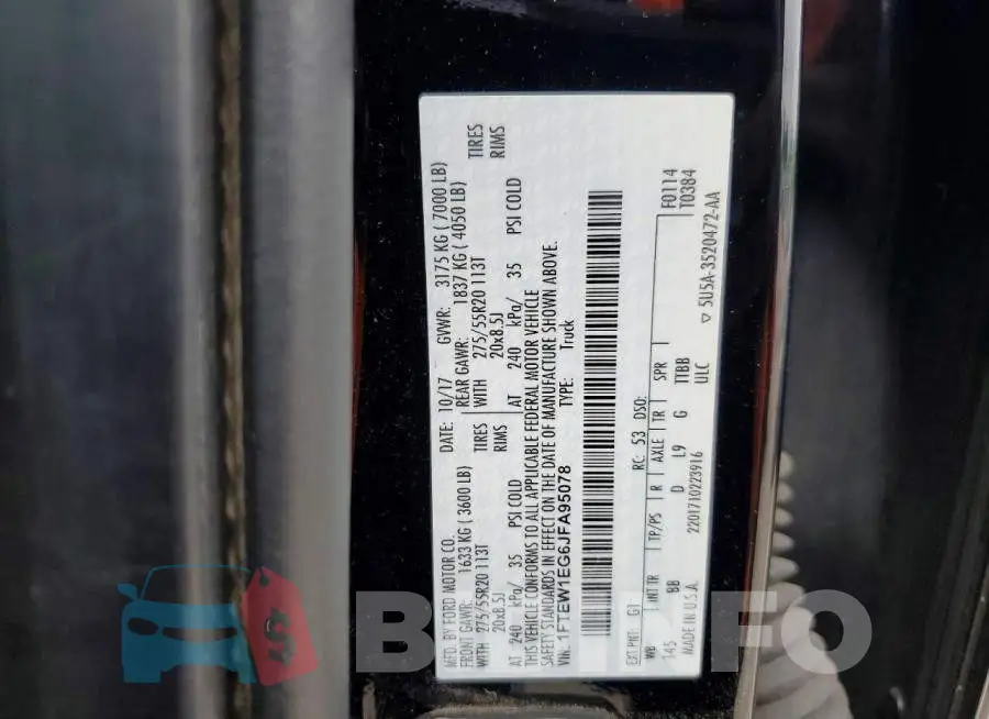 1FTEW1EG6JFA95078 Photo# 12