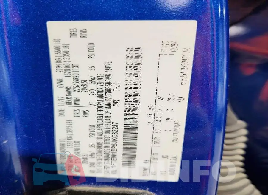 1FTEW1EP5JKC82237 Photo# 13