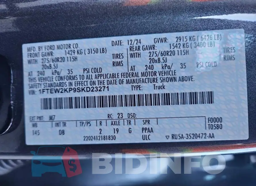 1FTEW2KP9SKD23271 Photo# 12