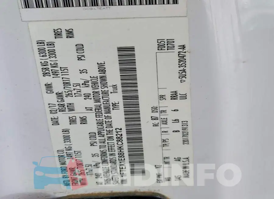 1FTEX1E88HKC88212 Photo# 12