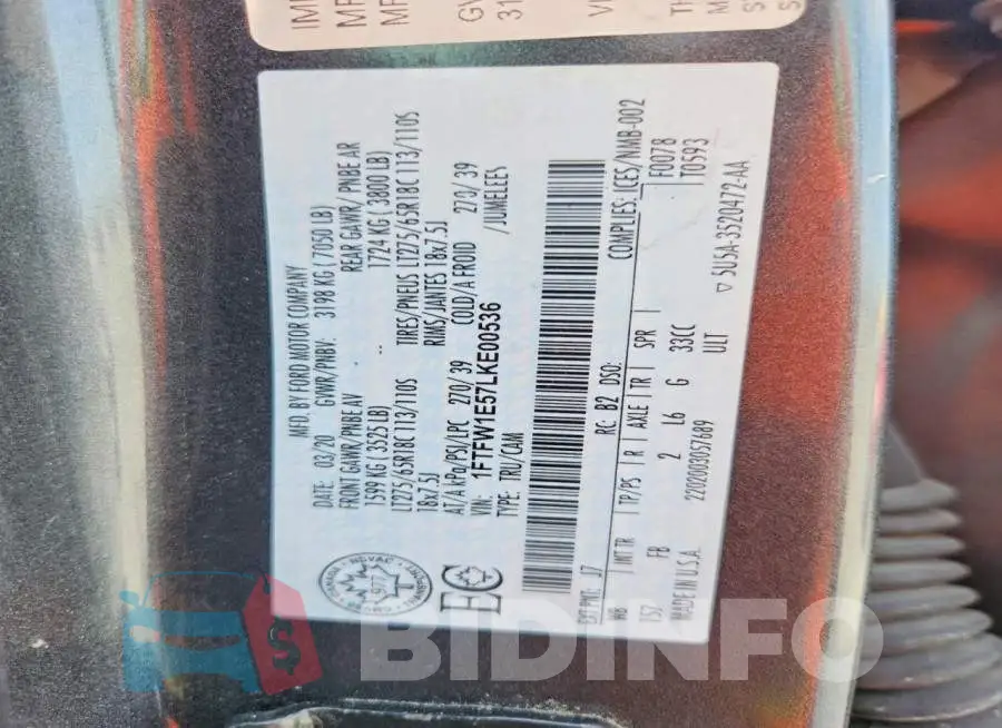 1FTFW1E57LKE00536 Photo# 13