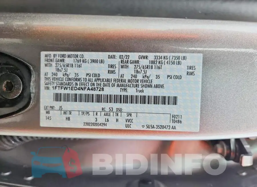 1FTFW1ED4NFA48728 Photo# 13