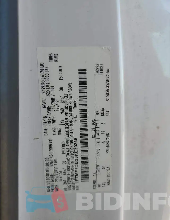 1FTMF1CB3JKE39265 Photo# 12