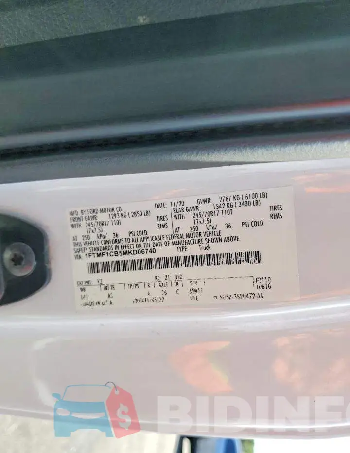 1FTMF1CB5MKD06740 Photo# 12