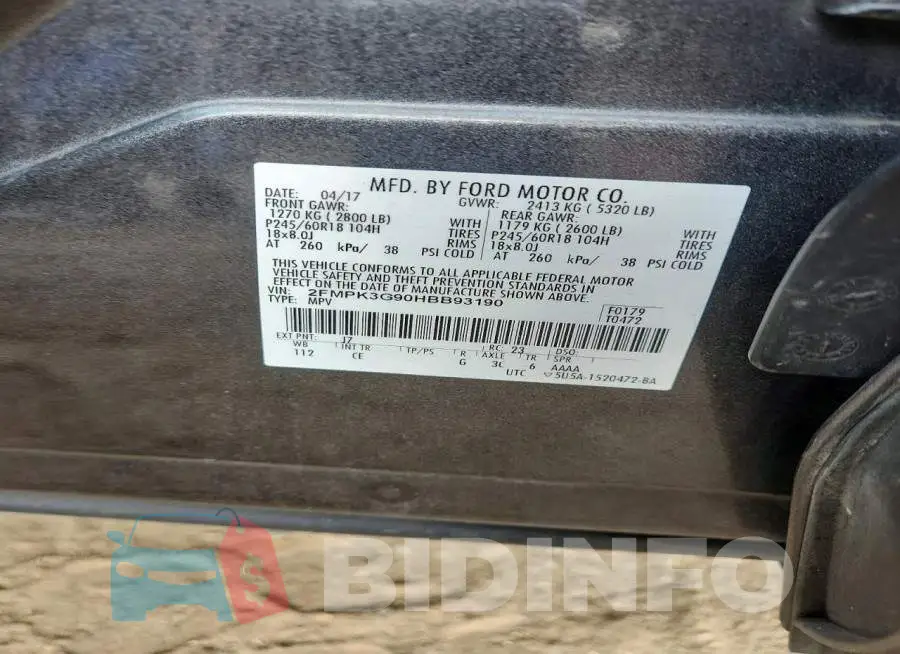 2FMPK3G90HBB93190 Photo# 13
