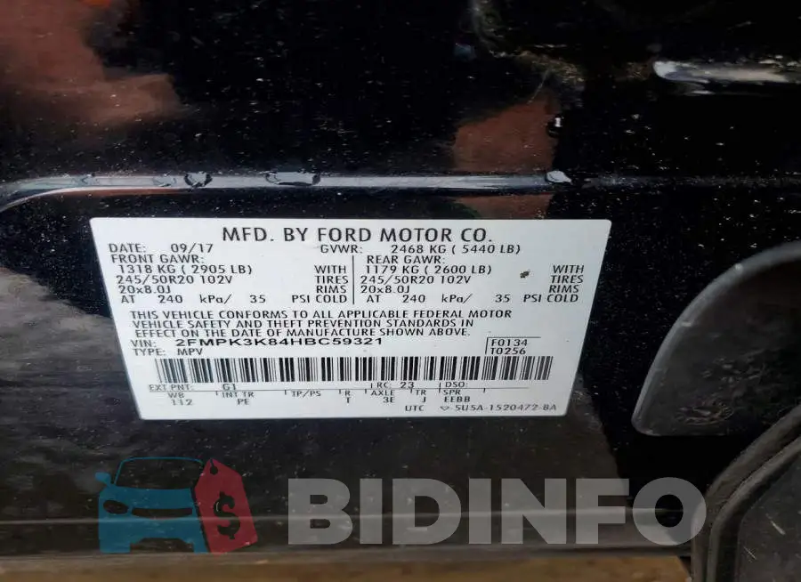2FMPK3K84HBC59321 Photo# 13