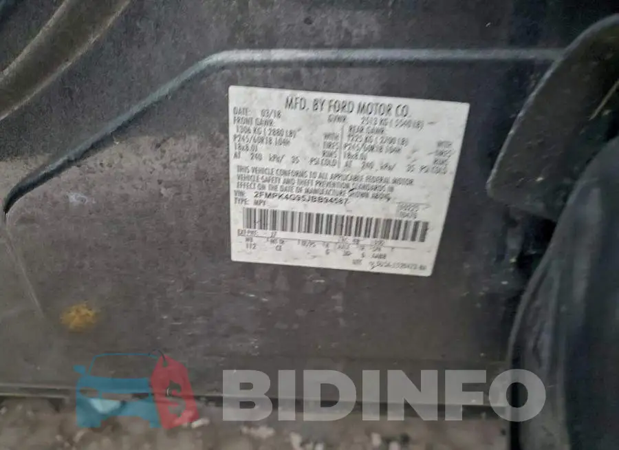 2FMPK4G95JBB94587 Photo# 14