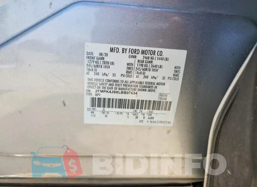 2FMPK4J9XLBB07634 Photo# 12