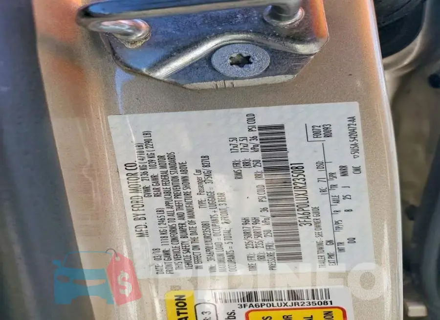 3FA6P0LUXJR235081 Photo# 12