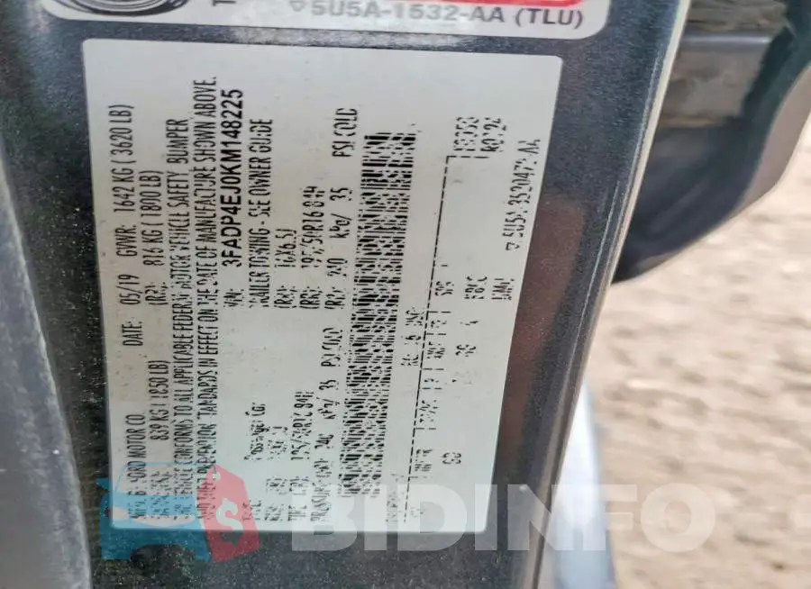 3FADP4EJ0KM148225 Photo# 13