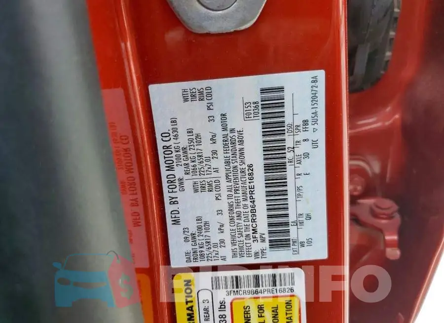 3FMCR9B64PRE16826 Photo# 13