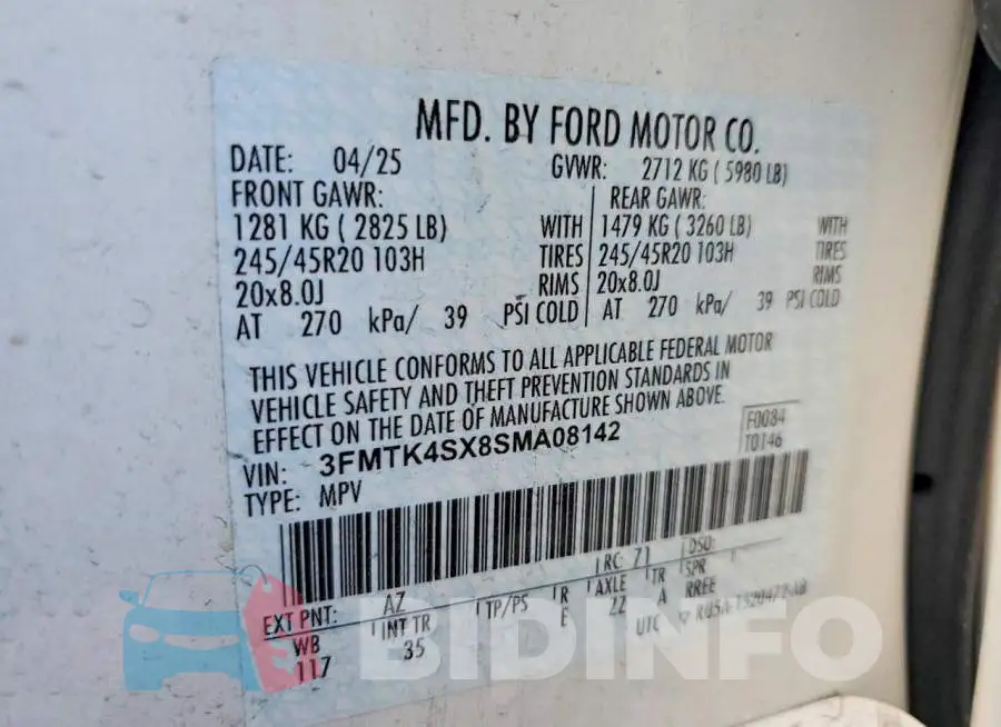3FMTK4SX8SMA08142 Photo# 14