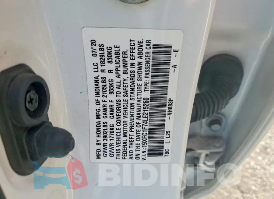 19XFC1F74LE215260 Photo# 12